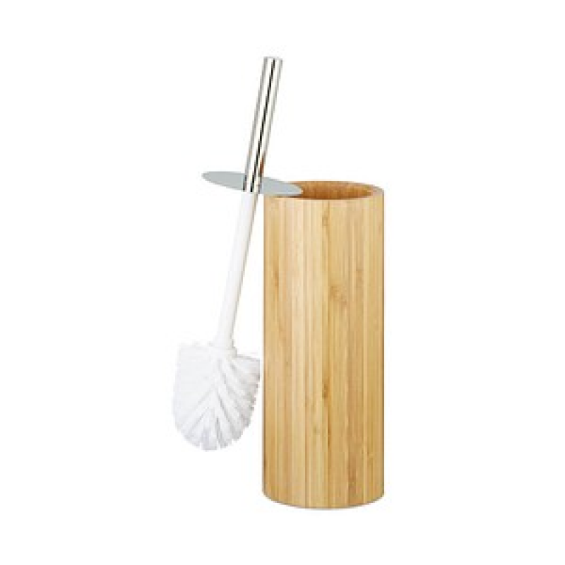 relaxdays WC-Garnitur braun/silber Holz, 1 St. – Bild 1 von 5
