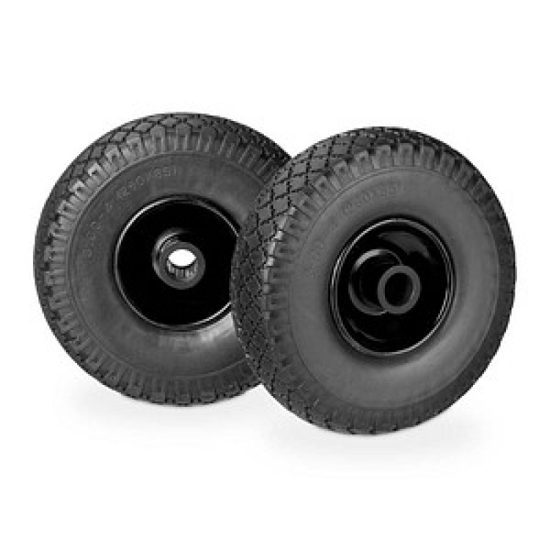 relaxdays Sackkarrenräder luftbereift schwarz Stahl Felgen, Achse 2,5 cm – Bild 1 von 8