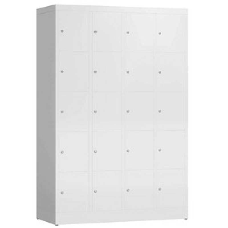ClassiX Schließfachschrank signalweiß X-520547, 20 Schließfächer 118,5 x 50,0 x 180,0 cm – Bild 1 von 2