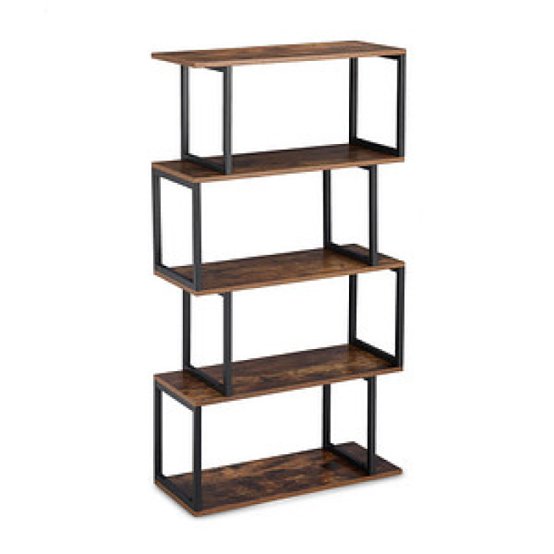 relaxdays Beistellregal braun/schwarz 73,0 x 30,0 x 136,0 cm, 1 St. – Bild 1 von 8