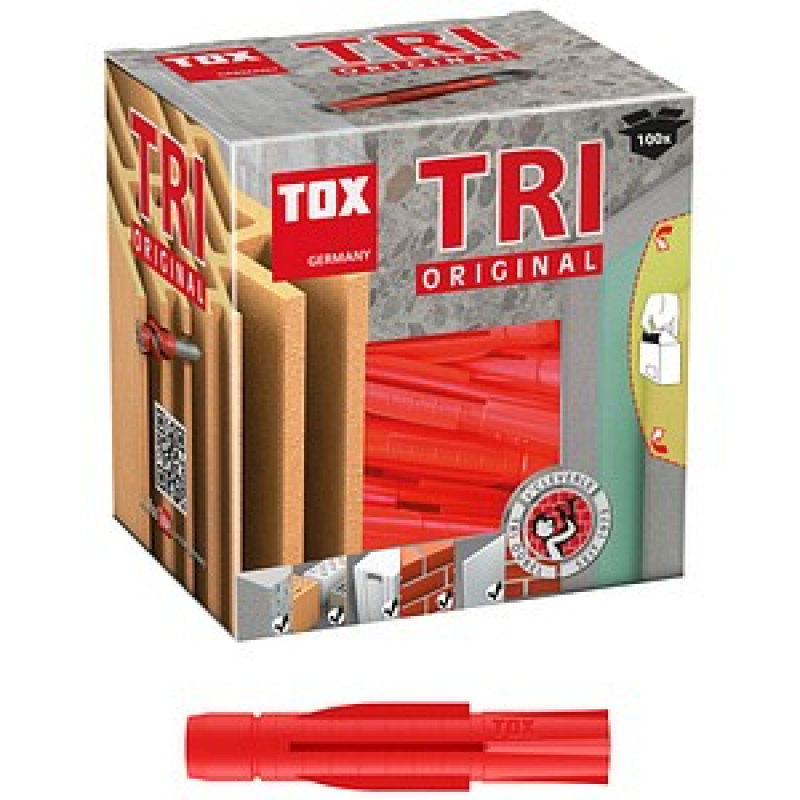 TOX TRI 6/36 010100051 Universaldübel Ø 6 mm x 36 mm, 100 St. – Bild 1 von 5