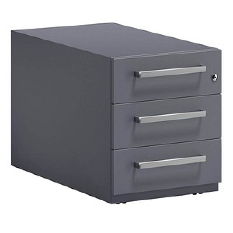BISLEY Note Rollcontainer anthrazit 3 Auszüge 42,0 x 77,5 x 49,5 cm – Bild 1 von 5