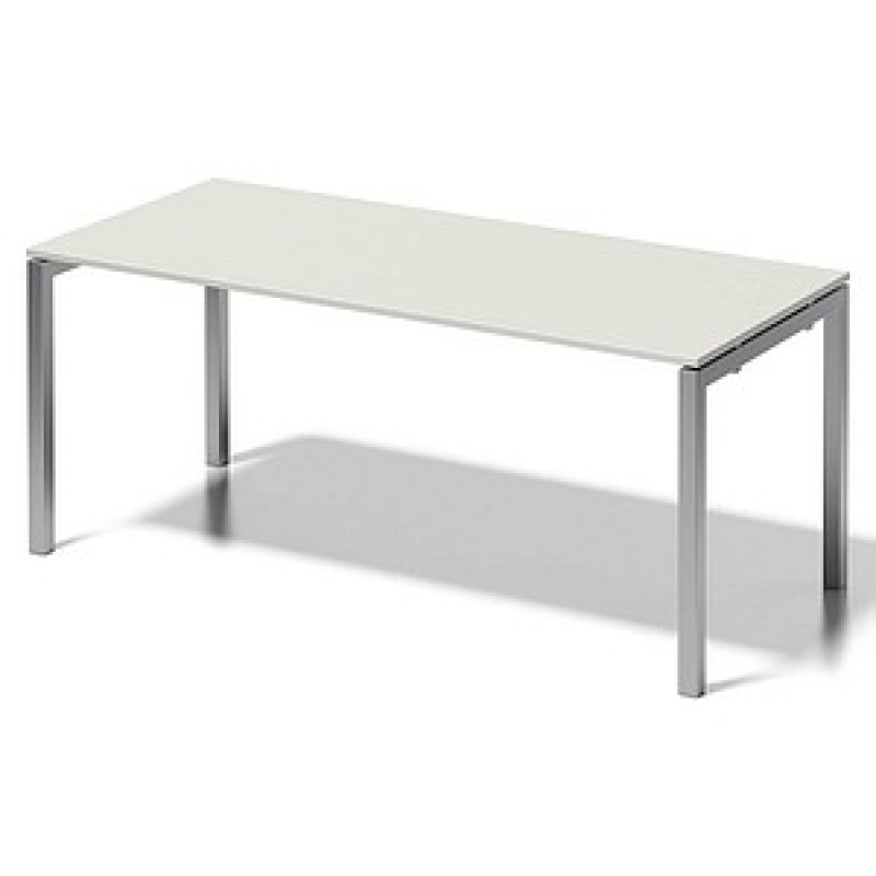 BISLEY Cito Schreibtisch grauweiß, silber rechteckig, 4-Fuß-Gestell silber 180,0 x 80,0 cm – Bild 1 von 7