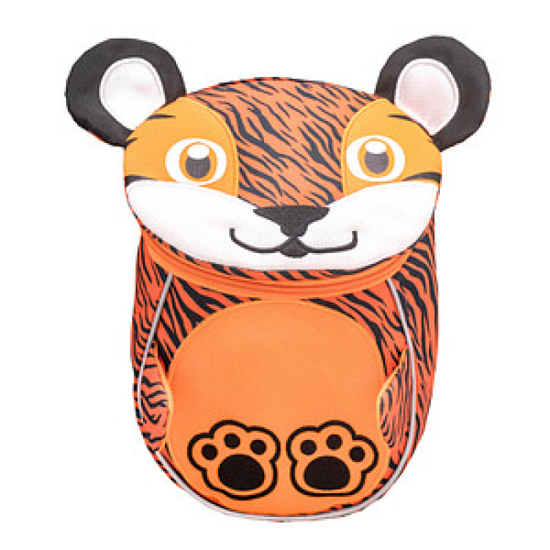 BELMIL® Kindergartenrucksack Mini Animals Tiger Kunstfaser orange/schwarz – Bild 1 von 4