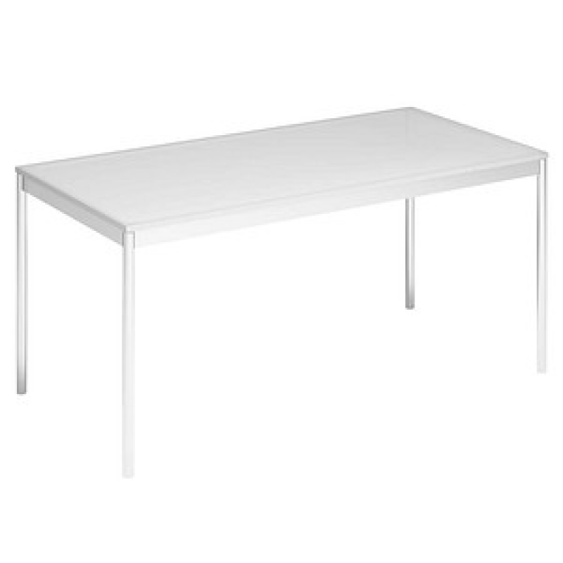 viasit System4 Schreibtisch transparent rechteckig, 4-Fuß-Gestell chrom 160,0 x 80,0 cm – Bild 1 von 4