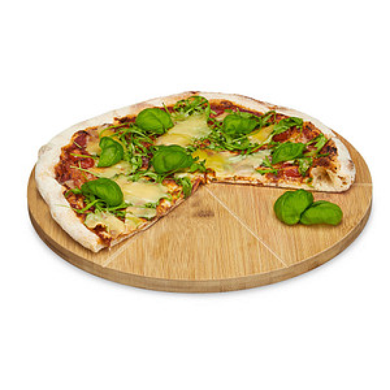 relaxdays Pizzateller Pizza braun Ø 33,0 cm, 1 St. – Bild 1 von 4