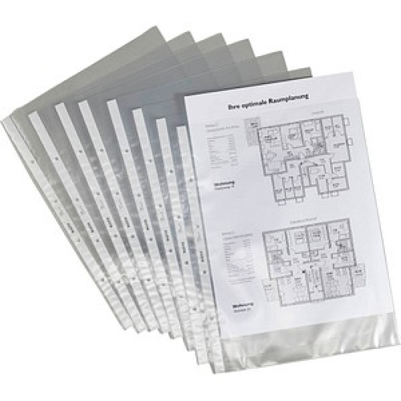 LEITZ Prospekthüllen Standard 4702 DIN A3 transparent genarbt 0,13 mm, 50 St. – Bild 1 von 5