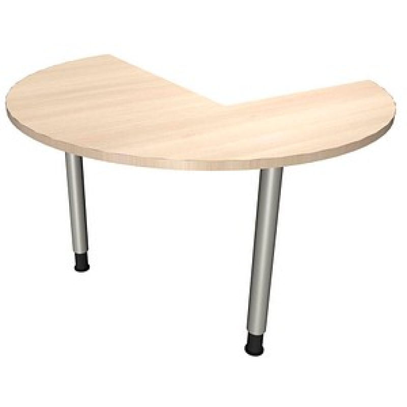 fm Konferenztisch fastline akazie rund, Rundrohr silber, 120,0 x 120,0 x 62,0 - 85,0 cm – Bild 1 von 3
