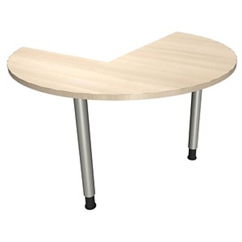 fm Konferenztisch fastline akazie rund, Rundrohr silber, 120,0 x 120,0 x 62,0 - 85,0 cm – Bild 1 von 3