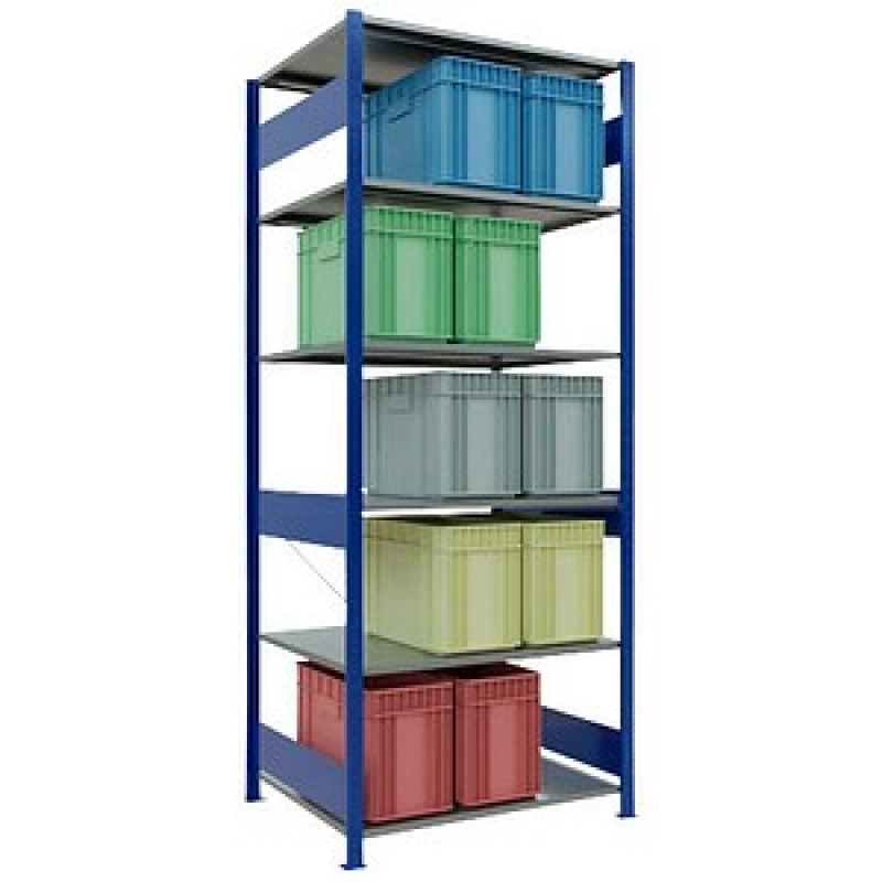 SCHULTE Schwerlastregal MULTIplus 150 12581-B enzianblau 100,0 x 80,0 x 250,0 cm – Bild 1 von 3
