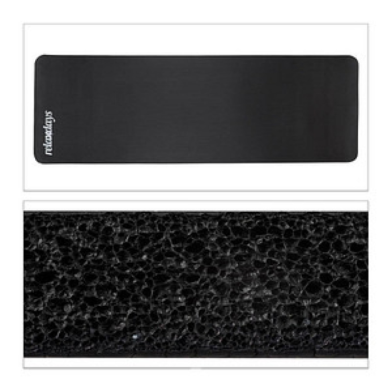 relaxdays Yogamatte schwarz 60,0 x 180,0 x 1,0 cm – Bild 1 von 6