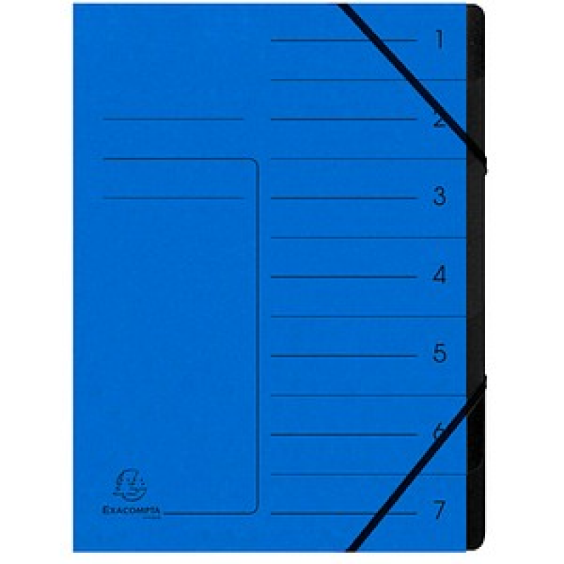 Exacompta Ordnungsmappe 7 Fächer blau, 1 St.
