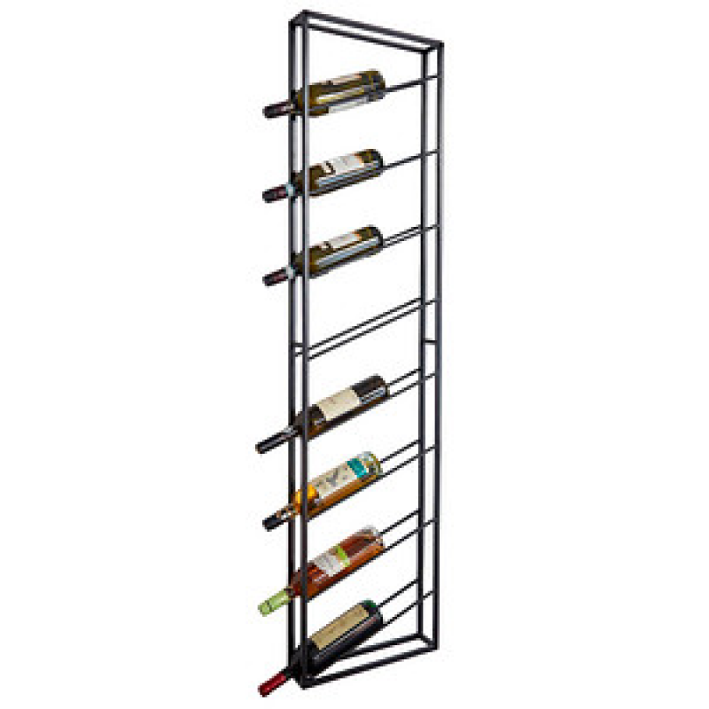 WOHNLING Weinregal schwarz 36,0 x 8,0 x 150,0 cm, 1 St. – Bild 1 von 9