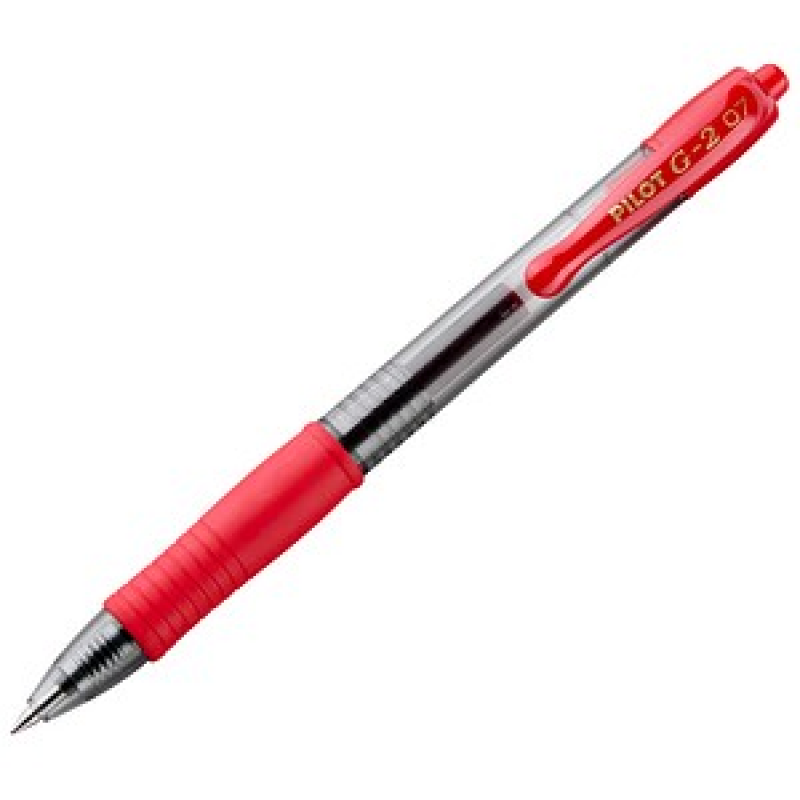 PILOT G2 Gelschreiber rot/transparent 0,4 mm, Schreibfarbe: rot, 1 St. – Bild 1 von 5