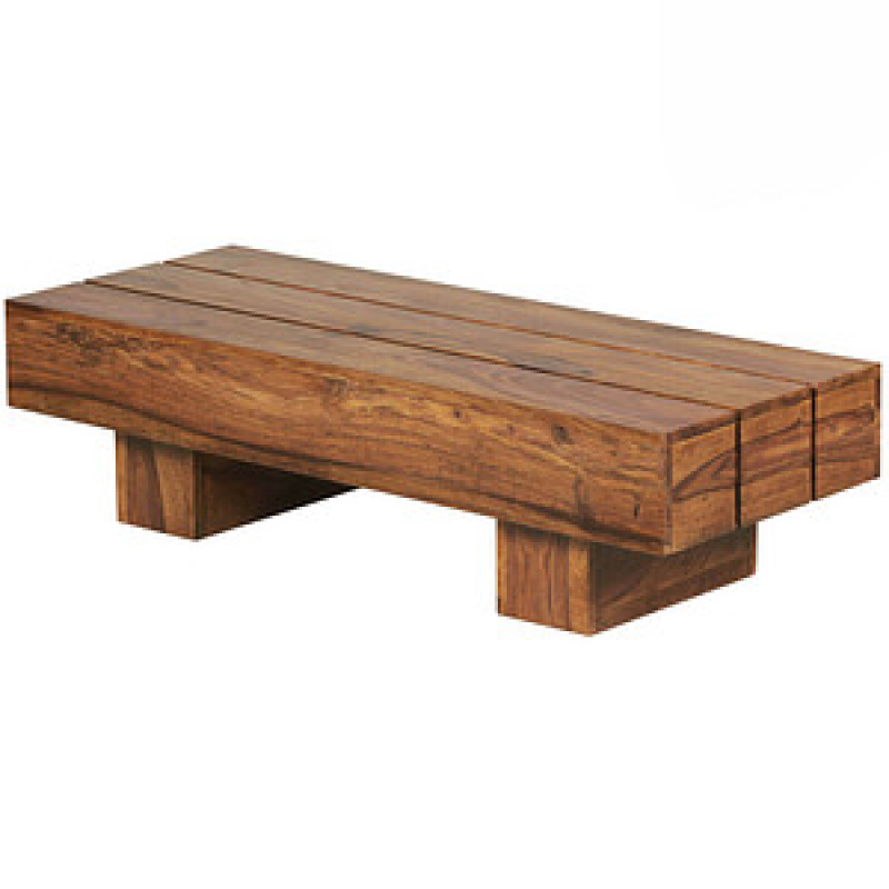 WOHNLING Couchtisch rechteckig Massivholz sheesham 120,0 x 45,0 x 30,0 cm, 1 St. – Bild 1 von 7
