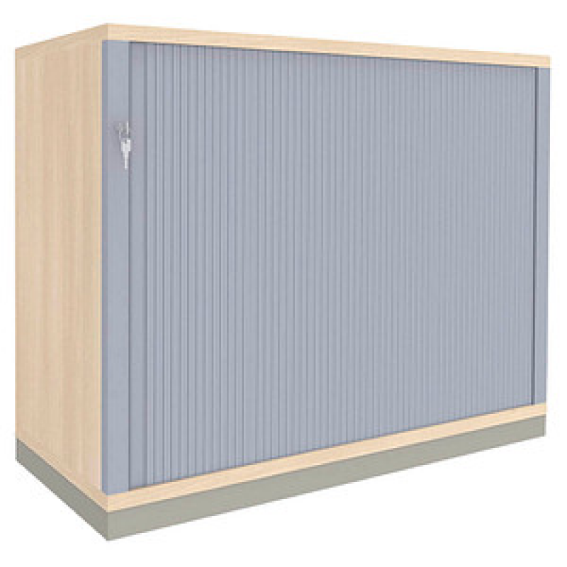 fm Sidney Rollladenschrank akazie, silber 1 Fachboden 80,0 x 44,2 x 78,1 cm – Bild 1 von 2