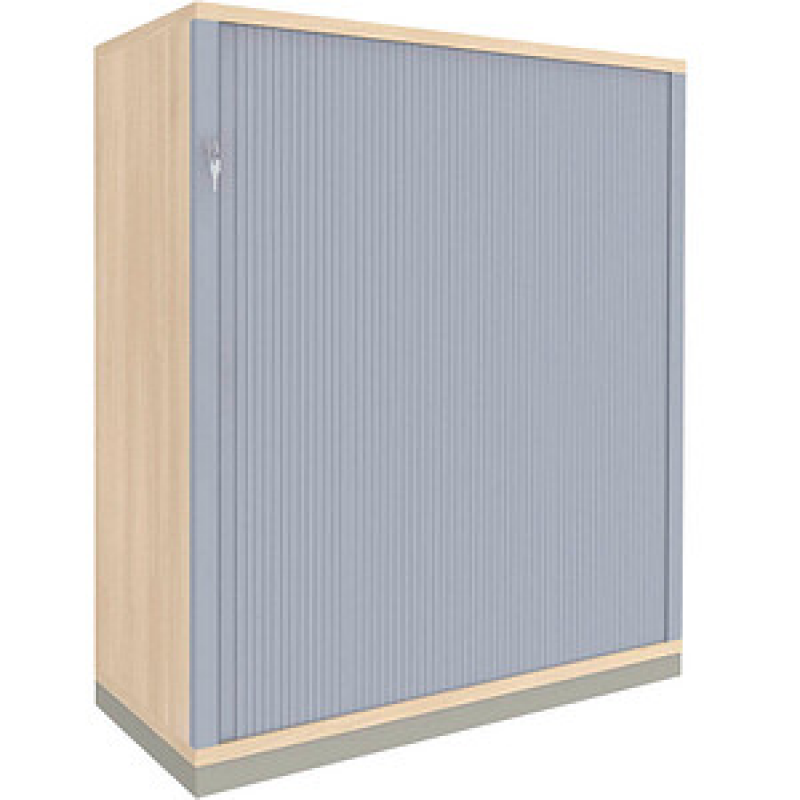 fm Sidney Rollladenschrank akazie, silber 2 Fachböden 80,0 x 44,2 x 113,3 cm – Bild 1 von 2