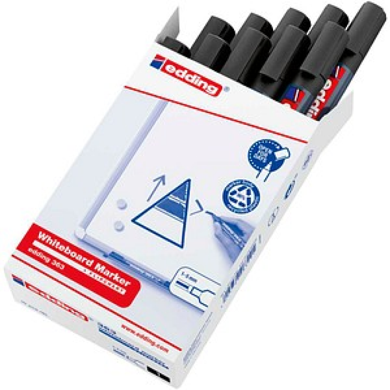 edding 363 Whiteboard-Marker schwarz 1,0 - 5,0 mm, 10 St. – Bild 1 von 7