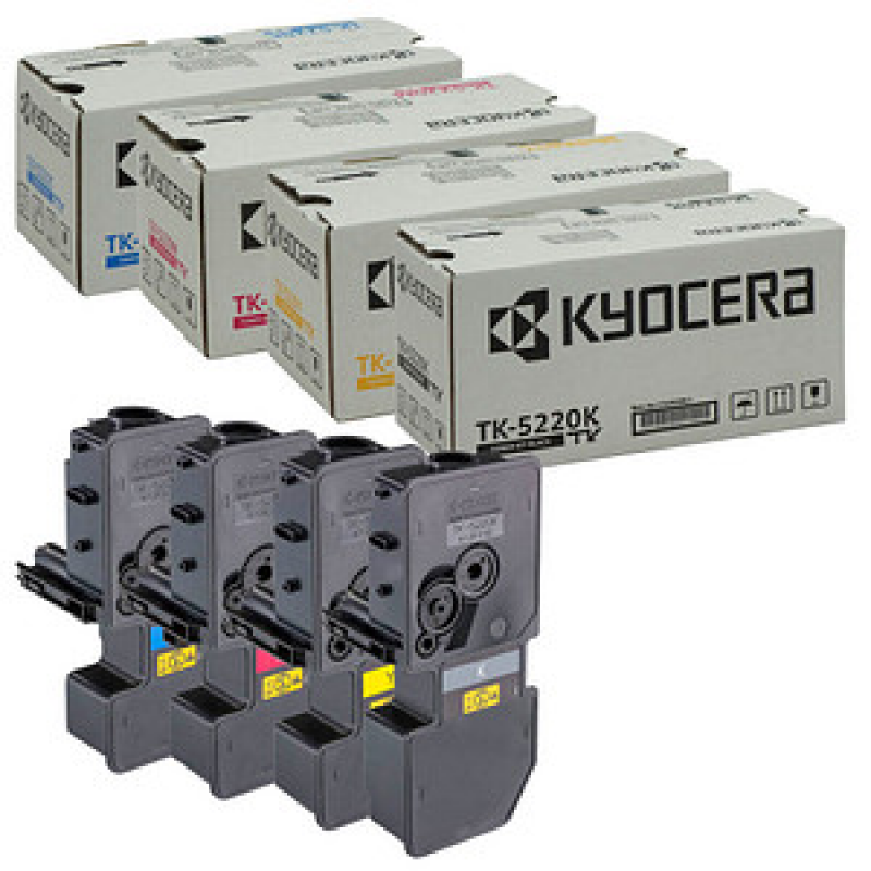 KYOCERA TK-5220K/C/M/Y schwarz, cyan, magenta, gelb Toner, 4er-Set – Bild 1 von 11