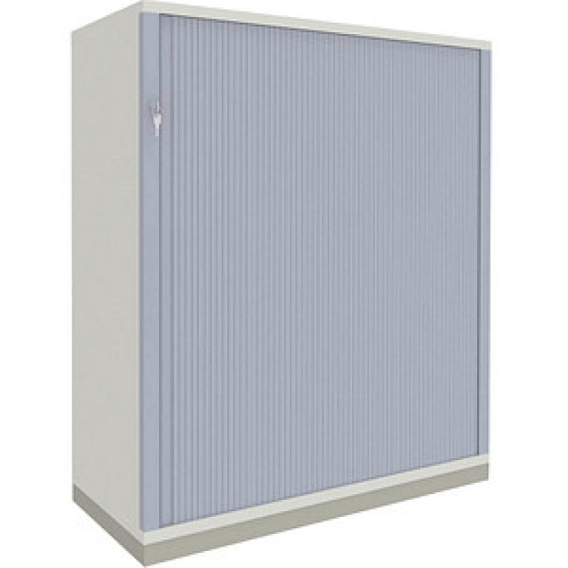 fm Sidney Rollladenschrank lichtgrau, silber 2 Fachböden 80,0 x 44,2 x 113,3 cm – Bild 1 von 2