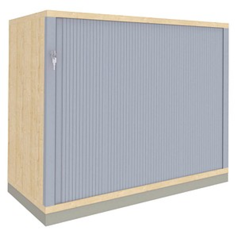 fm Sidney Rollladenschrank silber, königsahorn 1 Fachboden 80,0 x 44,2 x 78,1 cm – Bild 1 von 2