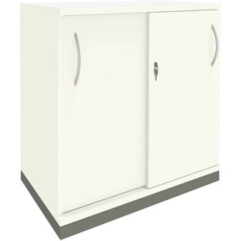 fm Schiebetürenschrank Sidney, 4260672330744 weiß 1 Fachboden 80,0 x 44,2 x 78,1 cm – Bild 1 von 3