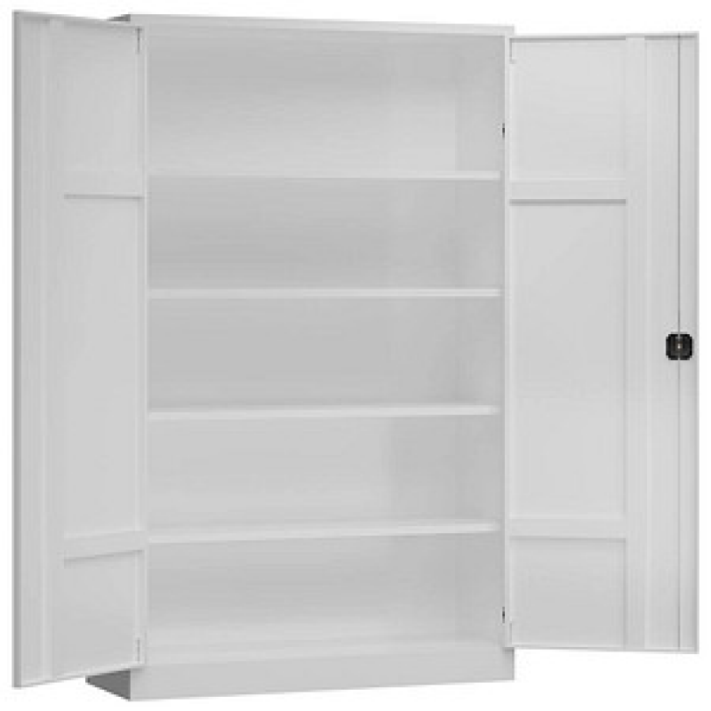 ClassiX Stahlschrank X-530377 signalweiß 4 Fachböden 120,0 x 42,0 x 194,5 cm, aufgebaut, 1 St. – Bild 1 von 3