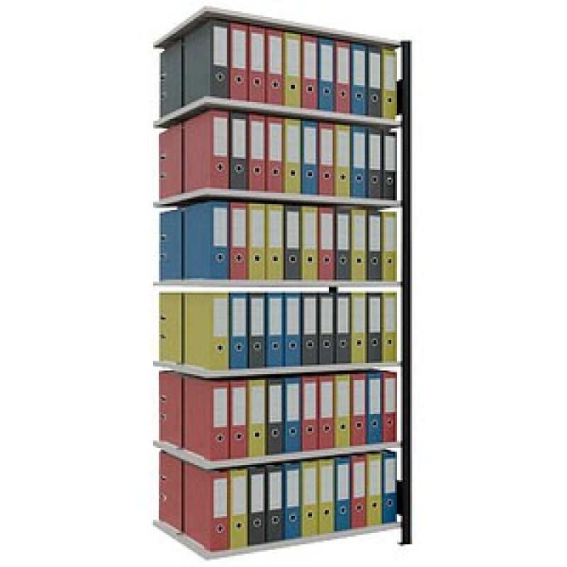 SCHULTE Anbau-Schwerlastregal MULTIplus150 36052-S schwarz/lichtgrau 100,0 x 60,0 x 230,0 cm – Bild 1 von 3