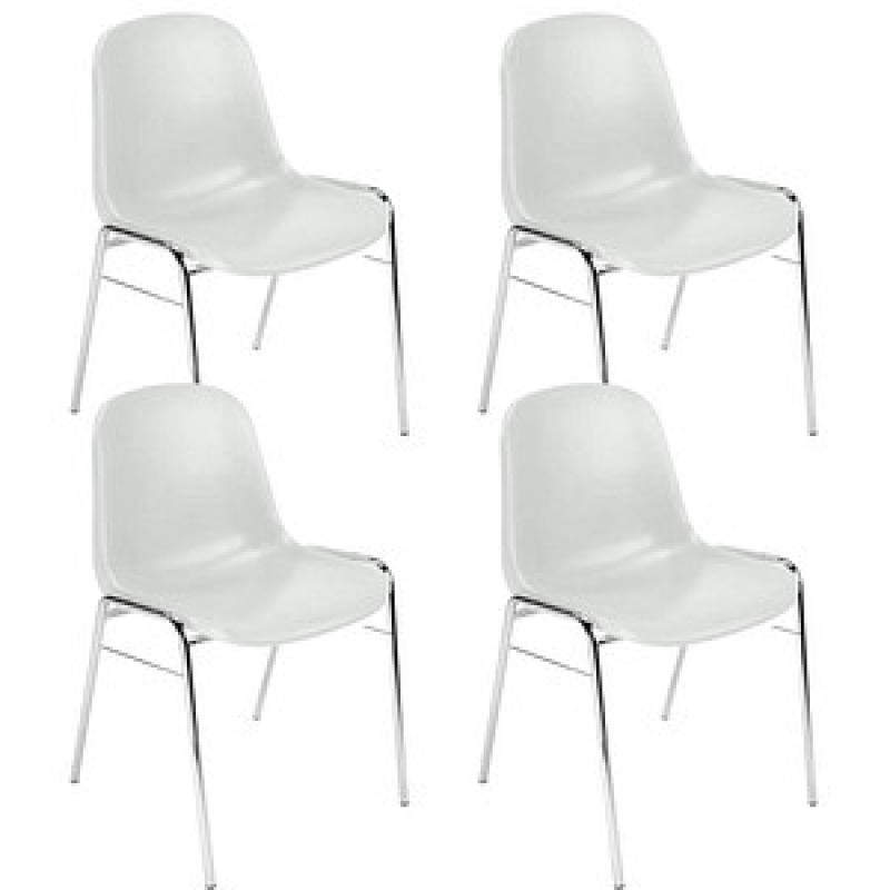 Nowy Styl Schalenstühle Beta grau Kunststoff, 4 St. – Bild 1 von 3