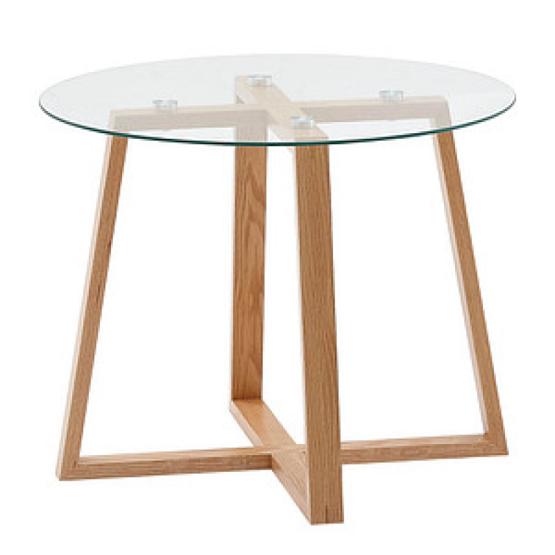 WOHNLING Couchtisch rund Glas braun 58,0 x 58,0 x 47,0 cm, 1 St. – Bild 1 von 6