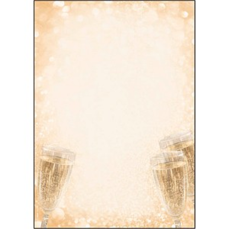 SIGEL Motivpapier Champagne Motiv DIN A4 90 g/qm 100 Blatt – Bild 1 von 5