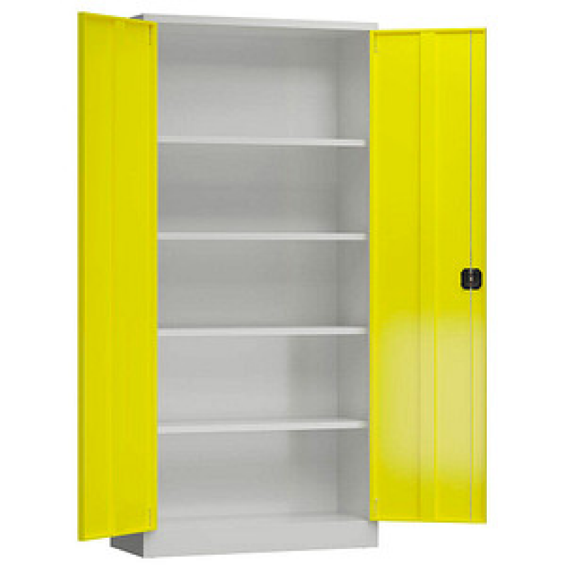 ClassiX Stahlschrank X-530356 zinkgelb, lichtgrau 4 Fachböden 92,0 x 50,0 x 194,5 cm, aufgebaut, 1 St. – Bild 1 von 3