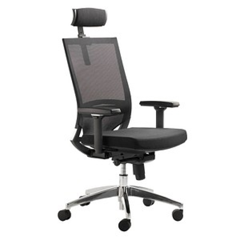 Mayer Bürostuhl myOPTIMAX, 2486 Stoff schwarz, Gestell alu – Bild 1 von 9