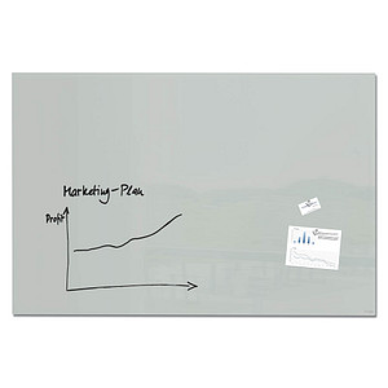 SIGEL Glas-Magnettafel Artverum 150,0 x 100,0 cm grau – Bild 1 von 7