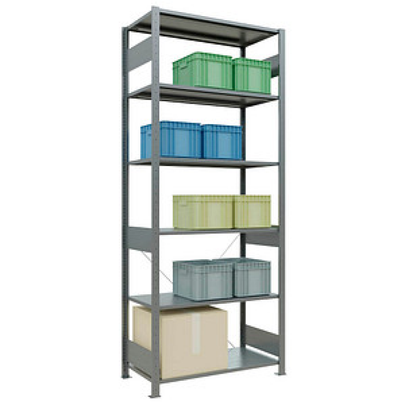 SCHULTE Schwerlastregal MULTIplus 150 12751 silber 100,0 x 50,0 x 250,0 cm – Bild 1 von 6