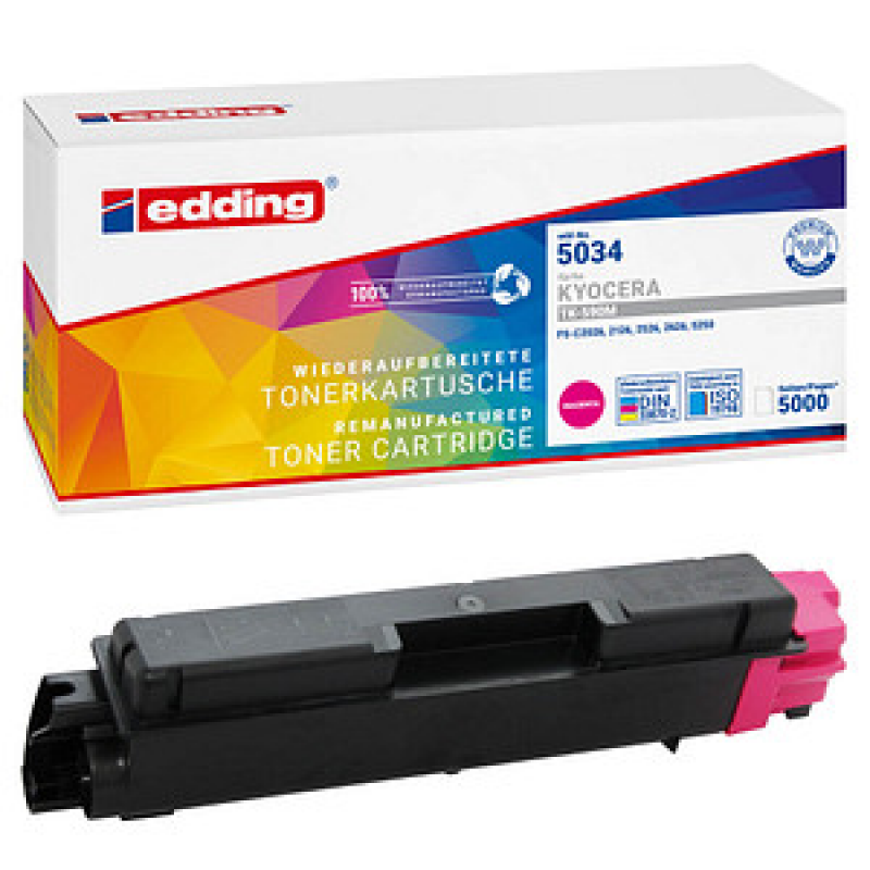 edding EDD-5034 magenta Toner kompatibel zu KYOCERA TK-590M – Bild 1 von 3