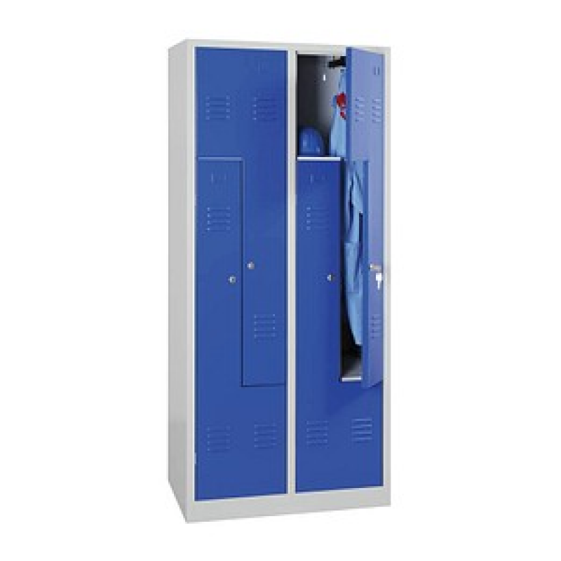 Gürkan Z-Spind lichtgrau, blau 106568, 4 Schließfächer 80,0 x 50,0 x 180,0 cm – Bild 1 von 6