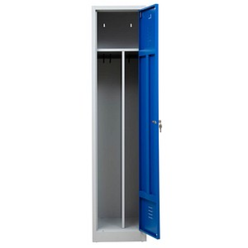 Gürkan Spind lichtgrau, enzianblau 104952, 1 Schließfach 40,0 x 50,0 x 180,0 cm – Bild 1 von 7