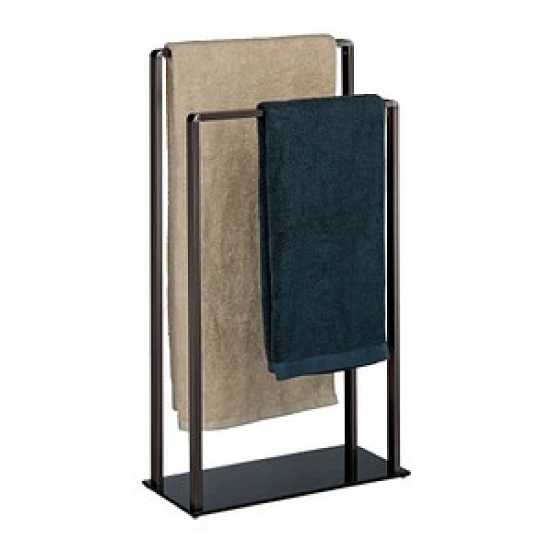 relaxdays Handtuchständer schwarz, bronze, 1 St. – Bild 1 von 6