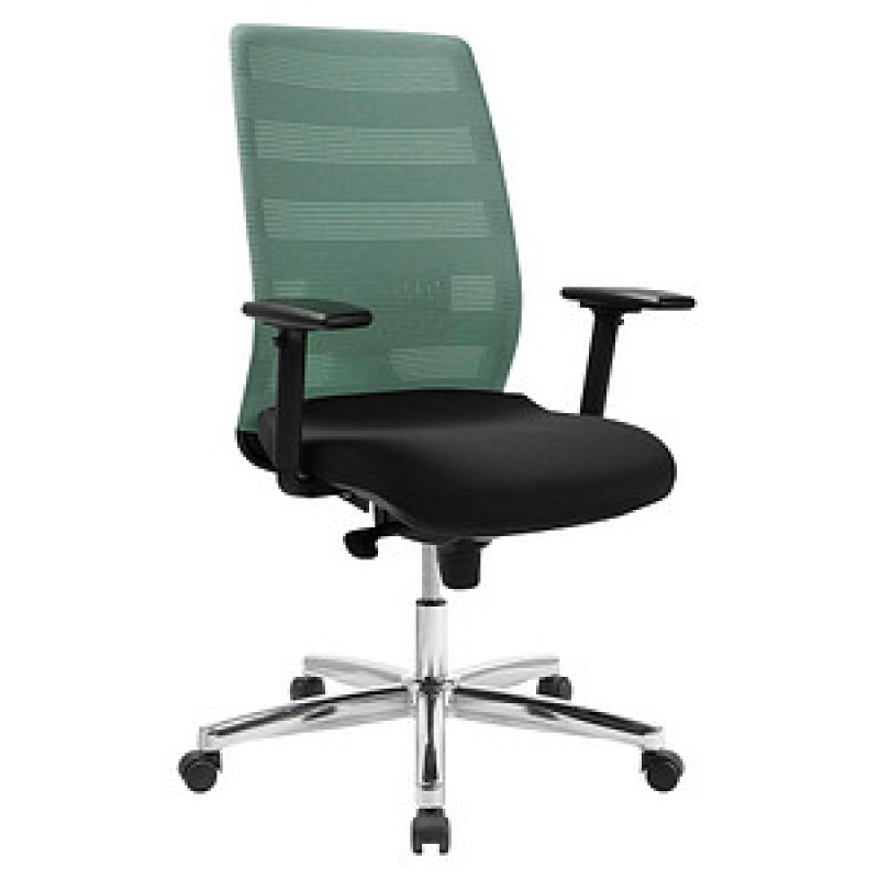 Topstar Bürostuhl AirPoint II, AP39TW2MT0CX5 Kunststoff grün, Gestell chrom – Bild 1 von 5