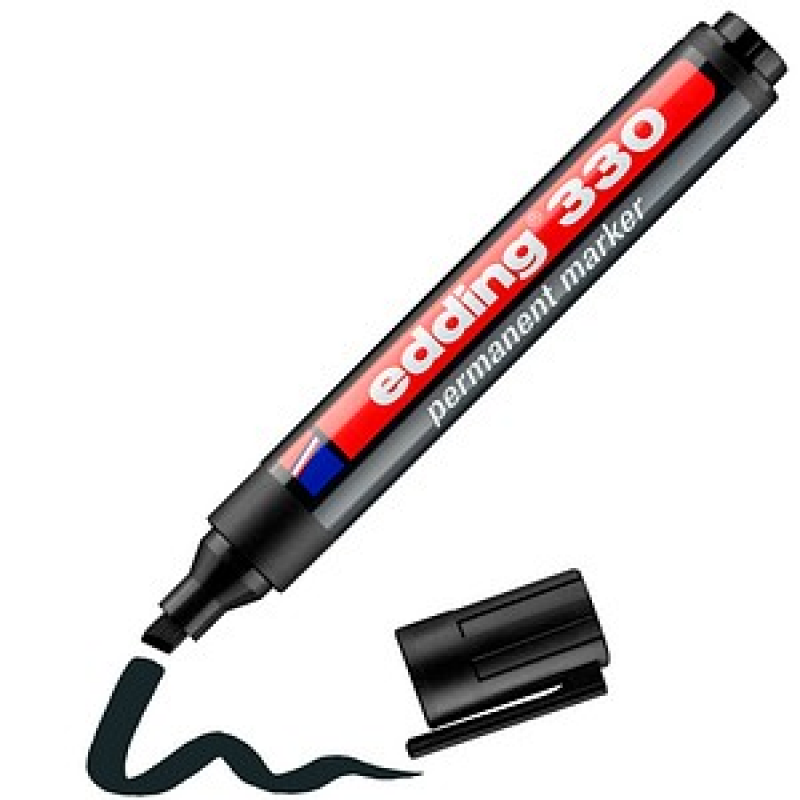edding 330 Permanentmarker schwarz 1,0 - 5,0 mm, 10 St. – Bild 1 von 11