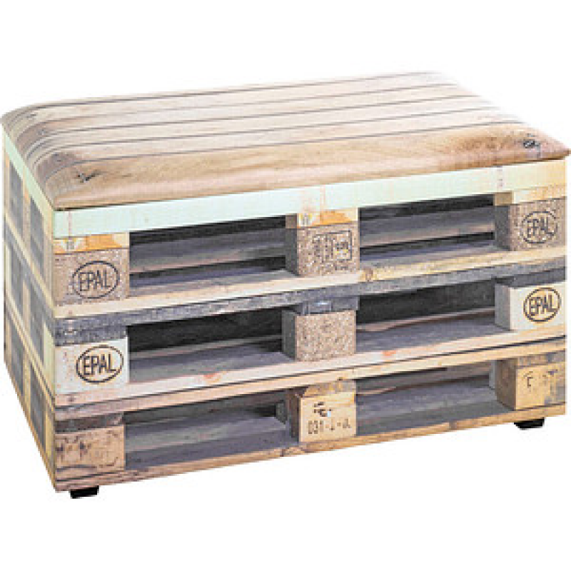 HAKU Möbel Sitztruhe 25978 Motiv Palette 2 Holz 65,0 cm – Bild 1 von 5