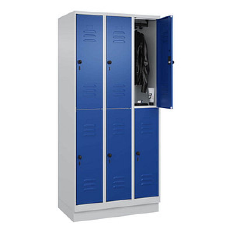 CP Spind Classic PLUS enzianblau, lichtgrau 080320-30 S10003, 6 Schließfächer 90,0 x 50,0 x 195,0 cm – Bild 1 von 6