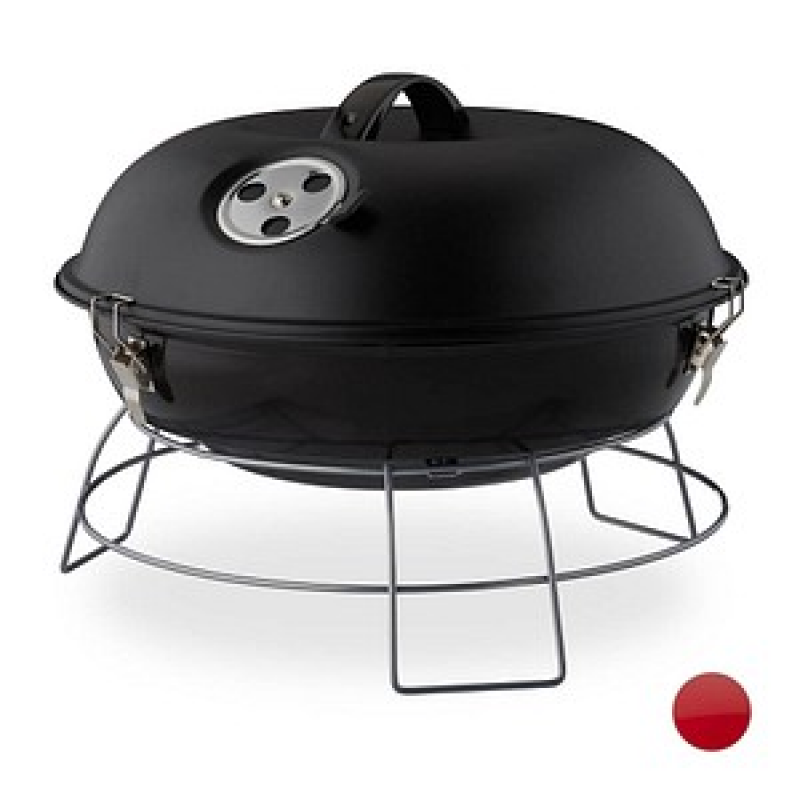 relaxdays Holzkohlegrill 36,0 x 36,0 x 27,0 cm, 1 St. – Bild 1 von 8