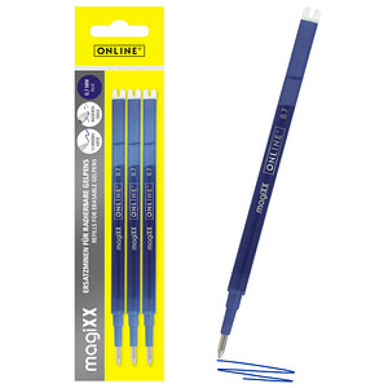 ONLINE® magiXX Gelschreiberminen blau 0,7 mm 3 St. – Bild 1 von 6