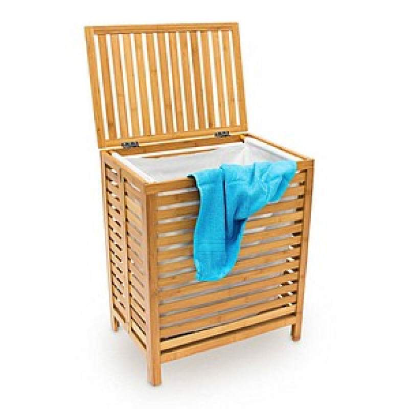 relaxdays Wäschetruhe braun, 1 St. – Bild 1 von 7