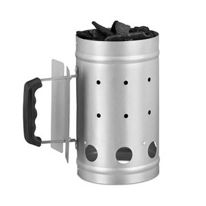 relaxdays Anzündkamin silber 16,0 cm – Bild 1 von 7