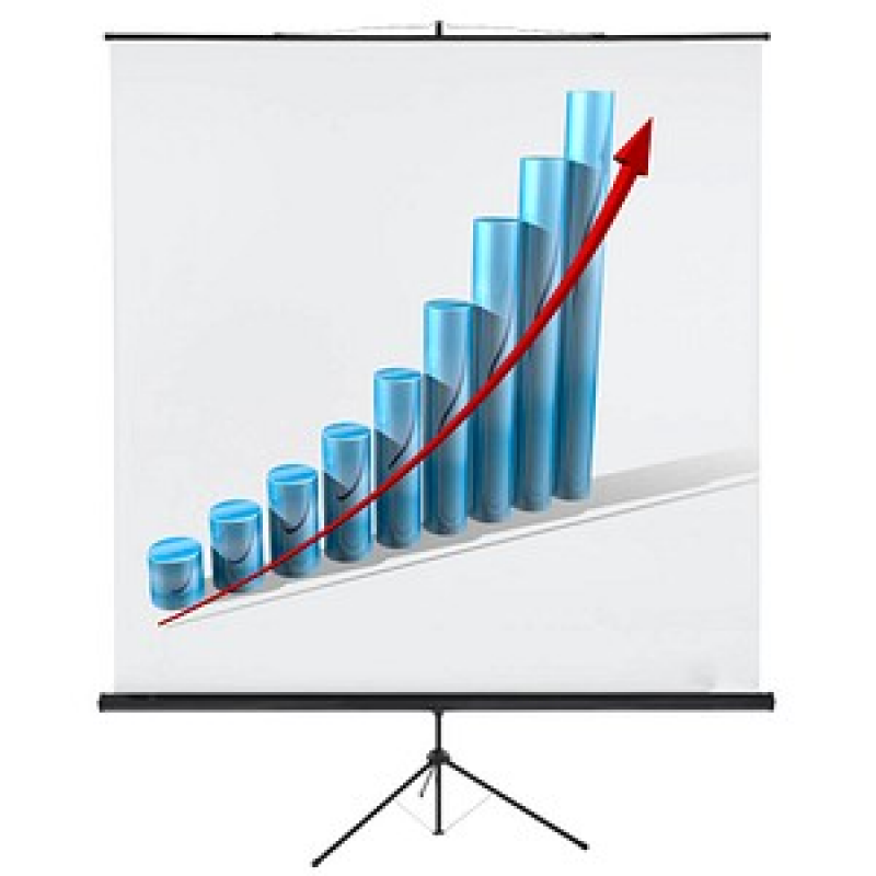 FRANKEN Stativleinwand X-tra!Line 1:1, 240 x 240 cm Projektionsfläche – Bild 1 von 4
