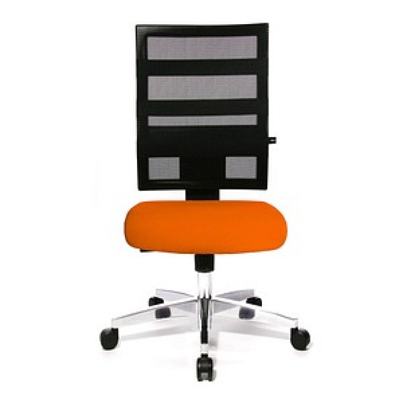 Topstar Bürostuhl X-Pander, 9590T340 Stoff orange, Gestell alu – Bild 1 von 3