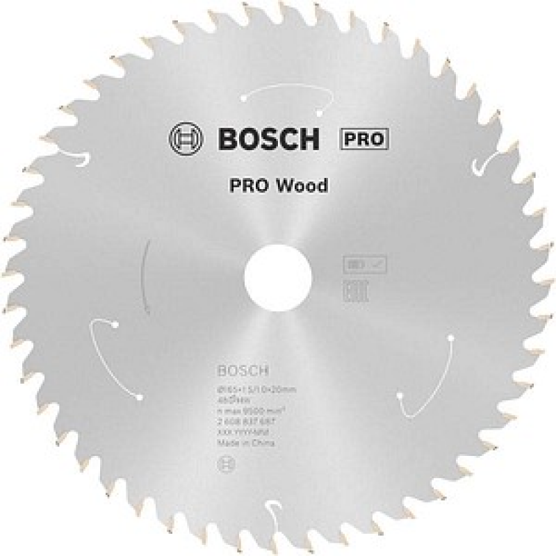 AKTION: BOSCH PRO Wood Kreissägeblatt 165,0 mm, 48 Zähne, 1 St. mit Prämie nach Registrierung – Bild 1 von 7